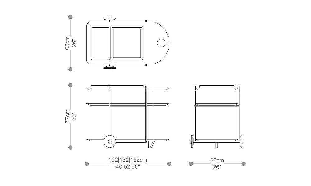 Image of the main dimensions of the product